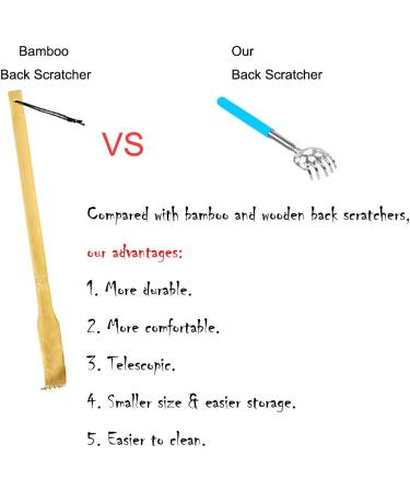 Portable Telescoping Bear Claw Back Scratcher Set - 2 Pcs with Rubber Handles - Buy Online on GoSupps.com