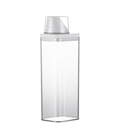 Detergent Dispenser Laundry Detergent Storage Reusable Empty Bottles Washing Powder Storage Box with Measuring Cup Multi-Purpose Washing Powder Dispenser Detergent Box (1900 ml)