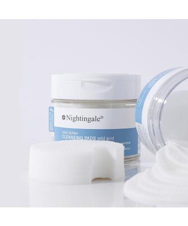 Nightingale Daily Derma Cleansing Pads | Exfoliating & Makeup Remover for Sensitive Skin | Hypoallergenic Vegan Korean Skincare - Buy Online on GoSupps.com