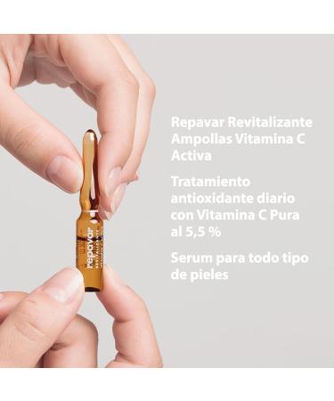 Repavar Revitalizing - Active Vitamin C Face Care - Prevents Aging - Intensive Firming and Revitalizing Treatment - 20 ampoules of 1 ml - Buy Online on GoSupps.com
