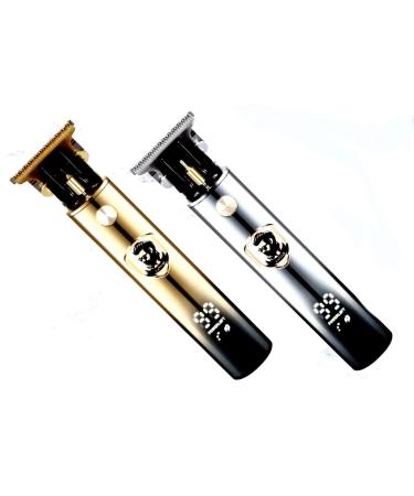 Mens Beard and Moustache Trimmer Zero-Gapped Hair Trimmer For Men Close Shave Electric Razor For Mens Hair Beard and Moustache (Silver)