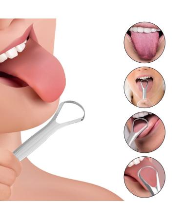 Buy Clyhon Stainless Steel Tongue Cleaner Set - 2 Pieces | Ayurvedic Antimicrobial Tongue Scraper for Bad Breath - Buy Online on GoSupps.com