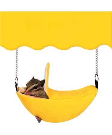 qiangXINGYai 1 Pack Hamster Hanging House Hammock Banana Design Small Animals Cotton Cage Sleeping Nest Suitable for Small Pet Bed Small Hamster Toys Cage Swing (Color : Yellow) - Buy Online on GoSupps.com