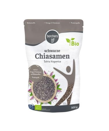 borchers organic chia seeds | High in fiber | Source of protein | Organic quality | 500 g