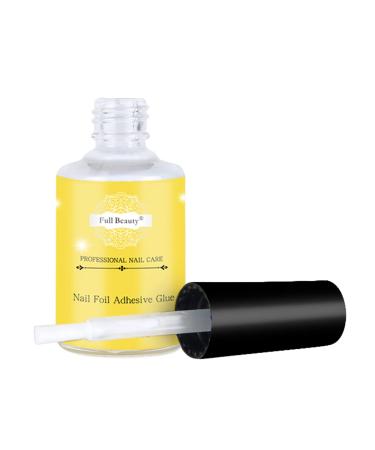 Starry Sky Sticker Transfer Nail Glue Foil Glue Gel For Foil Stickers Starry Sky Glue For Foil Sticker Nail Transfer Tips Decorations Adhesive White 15ML One Size Yellow