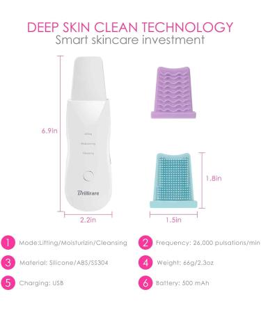 Rechargeable Facial Silicone Pore Cleaner - Waterproof Face Scrubber & Blackhead Remover for All Skin Types | 3 Modes Deep Cleansing Tool - Buy Online on GoSupps.com