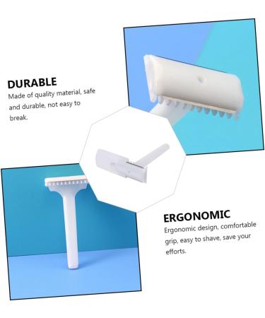 Magiclulu 50-Pack Disposable Skin Knives & Hair Razors - Reusable Straws with Case for Men & Pedicure - Double-Cut Hair Removal Razor (ABS White) - Buy Online on GoSupps.com