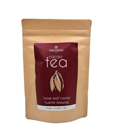 Cacao Tea - 275g | Loose-leaf cacao husk for brewing | Tea alternative | Gentle Energy | No Caffeine | Low Calorie | No Sugar | Allergen FREE | Compostable Packaging | Ethically Sourced