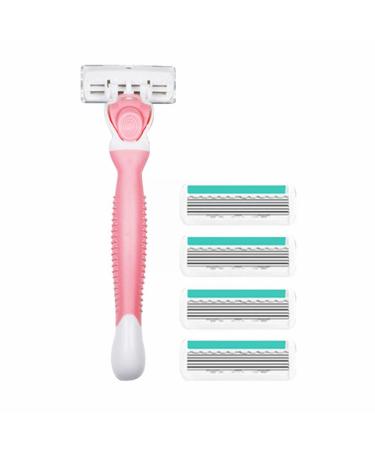 Manual Hair Scraper for Women 6 Layer Hair Removal Armpit Private Leg Hair Universal Shaver Qxv269 One Size Pink