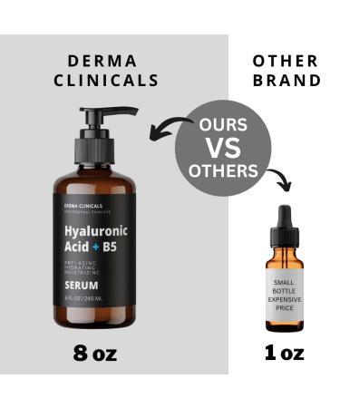 Hyaluronic Acid Serum with Vitamin B5 Anti-Aging Hydrating facial Serum Plumping Lightweight Fast Absorbing - 8oz - Buy Online on GoSupps.com