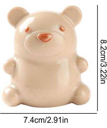Bear Finger Nail Brush | Cute Bear Hand Fingernail Brush Cleaner | Easy To Grip Bear Finger Nail Brush With Soft Bristles Gently Cleans Kid's Nails Beige - Buy Online on GoSupps.com