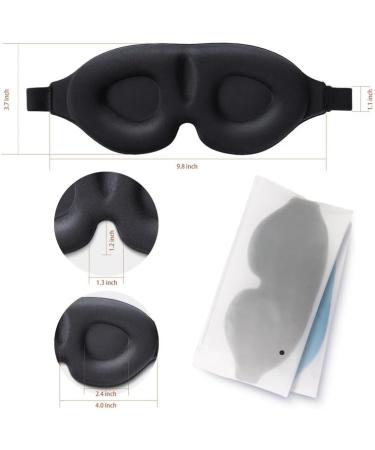 Buy 3D Contoured Sleep Mask | Soft Memory Cotton Eye Mask for Travel | Comfortable Blindfold for Men & Women - Buy Online on GoSupps.com