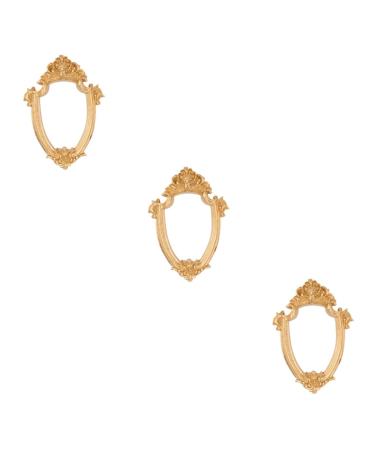 Zerodeko 3 Pcs Resin Mini Photo Frame Gold Frame A4 Vintage Posters Photo Frames Retro Small Photo Frame Wall Decor Picture Frames Resin Vintage Photo Frame Office Desktop Positioning Frame 12x8cm x3pcs Goldenx3pcs