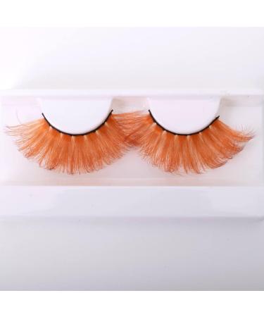 KFZR Ombre Lashes Gradient False Eyelashes Colored Eyelash Colorful Blue Purple Orange Pink Green Extension D Curl 1 Pair Eye Lashes (C119) - Buy Online on GoSupps.com