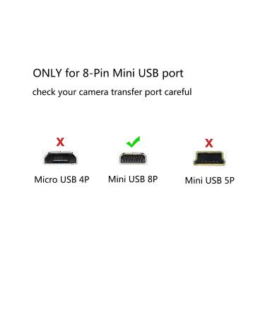 USB Camera Data Sync Cable for Sony Cybershot and Panasonic Lumix - DSC-H300, DSC-W800, DMC-G7, DMC-ZS25 - Buy Online on GoSupps.com