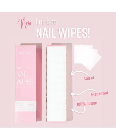 Kiara Sky Lint Free Nail Wipes - Soak Off Acrylic Gel Polish & Eyelash Extension Cleaning Pads - 100% Absorbable Remover for Flawless Nails - Buy Online on GoSupps.com
