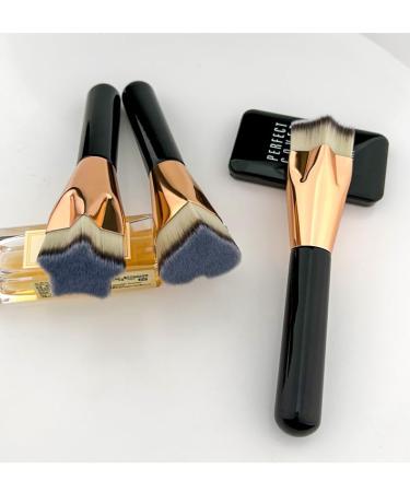 Shop Foundation Brushes for Flawless Coverage | Blush & Bronzer Brush Set - Heart Shape Black & Red - Buy Online on GoSupps.com