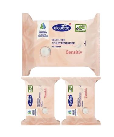 Alouette Classic wet toilet wipes Sensitive wet wipes 70 pieces x 3 packs