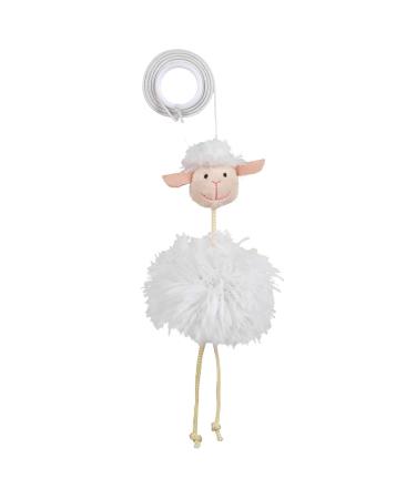 Trixie Sheep On An Elastic Band Plush Cat Toy with Bell 20 cm - Buy Online on GoSupps.com
