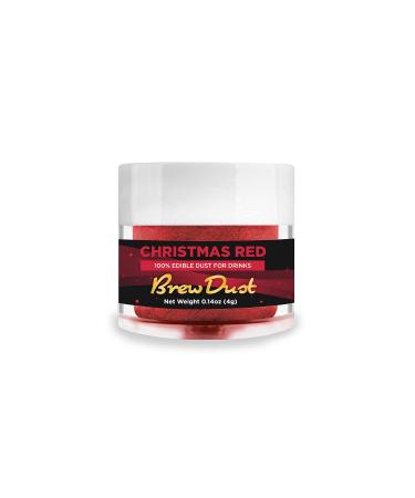 BAKELL Edible Brew Dust - Christmas Red 4g | Shimmery Drink Glitter for Beverages, Cocktails | 100% Edible, Kosher & Halal Certified - Buy Online on GoSupps.com