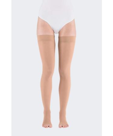 Medi Medive Elegance Women's Compression Stockings CCL2 - Open Tip Triked Edge Caramel - Size VII - Shop Internationally! - Buy Online on GoSupps.com
