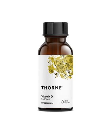 Thorne Vitamin D Liquid (Metered Dispenser) - Supplement for Healthy Bones and Muscles - 1 Fl Oz (30 mL)