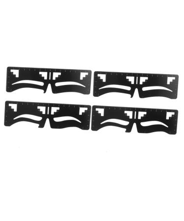 DOITOOL 4 Pcs Eyebrow Ruler Eyebrow Measurement Stencil Eyebrow Measuring Tool Eyebrow Trimming Template