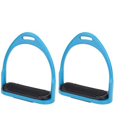 Pssopp Horse Riding Stirrups Anti-rust Aluminum Equestrian Stirrup Colorful Horse Riding Racing Equipment Saddle Accessories with Rubber Pad(Blue) - Buy Online on GoSupps.com