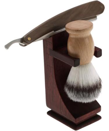 BEAHING Wooden Shaving Brush Stand & Razor Holder - Non-Slip Base for a Perfect Shave - Buy Online on GoSupps.com