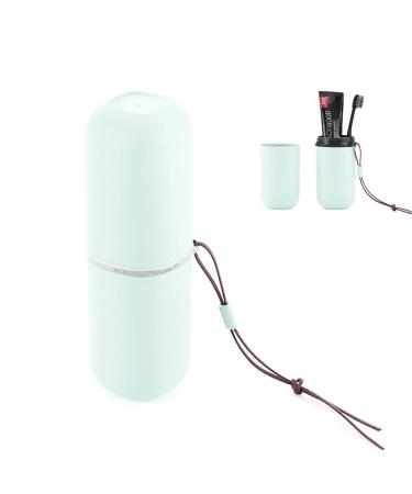 Maxmerry Reise toothbrush portable travel water cup set creative toothbrush cup toothbrush holder for toothbrushes and toothpaste suitable for travel hiking business trips home (green)