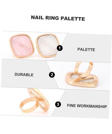  HAPINARY 2 Nail Art Rings for Nail Art Rings in Resin Color Mixing Palettes for Manicure Lovers Portable Suitable for Professional Use Festive Occasions - Buy Online on GoSupps.com