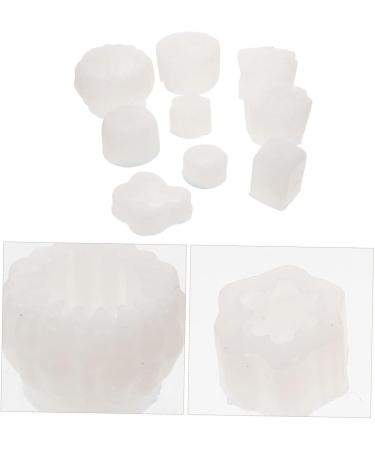 NUOBESTY 9pcs Flower Silicone Mold Epoxy Resin Candle Mold 3d Succulent Mold Aromatherapy Plaster Manual White 4X6X6CM - Buy Online on GoSupps.com