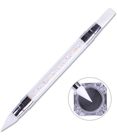 Nail Tool Nail Art Brushes Silicone Dual Head Manicure Carving Pen Rhinestone Beads Picker Tool - Buy Online on GoSupps.com