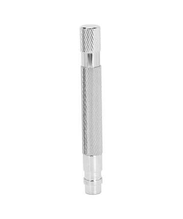 Safety Razor Handle - Non-Slip Reusable Silver Manual Razor for Smooth Shaving | Eco-Friendly Grooming - Buy Online on GoSupps.com