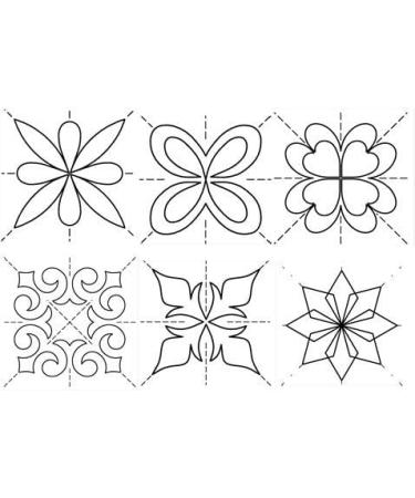 Score of Four Motif Stencil for Quilting - Full Line Continuous Template for Free Motion, Domestic Machine, Hand, and Long-Arm Quilting | 30692 - Buy Online on GoSupps.com