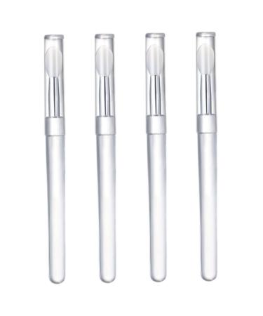 4 Pcs Silicone Lip Brushes Portable Lipstick Applicator Wands Mini Lip Scrub Brush for Lip Gloss 4PCS