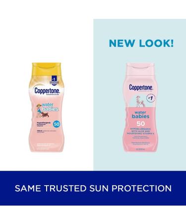 Coppertone Water Babies Sunscreen Lotion SPF 50 8 oz. - Pack of 2 - Buy Online on GoSupps.com