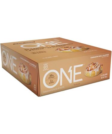 ohyeah ONE PROTEIN BARS PROTEIN BARS CINNAMON ROLL 12 count (Pack of 1) Packaging May Vary - Buy Online on GoSupps.com