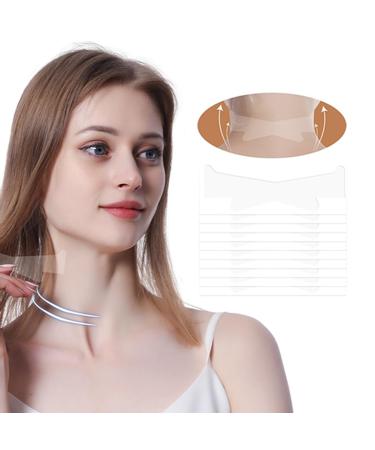 Neck Wrinkle Patches 20Pcs Neck Strips Neck Lift Tape for Neck Firming and Tightening Improve Device For Neck Lines Wrinkles Loose Skin(Tran) necktape-A-20pcs-tran