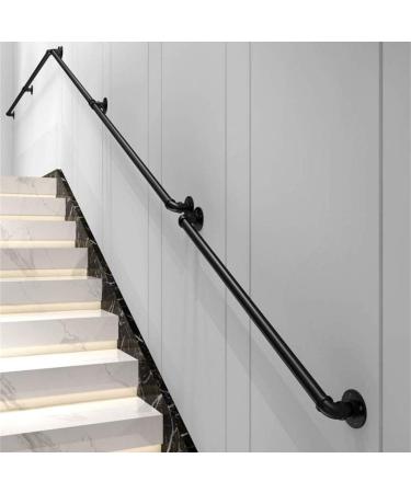 Stair Banister Handrail Handrail 3Ft Complete Kit Non-Slip Industrial Wind Wrought Iron Pipe Elderly Stairs Handrail Indoor and Outdoor Corridor Attic Support Rod - Buy Online on GoSupps.com