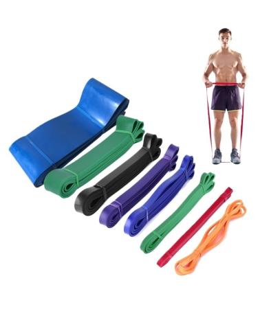 Latex Yoga Elastic Band Fitness Pull Ring Men's Training Resistance Band Strength Training Pull-up Stretching Band 2080x4.5x13mmGrey