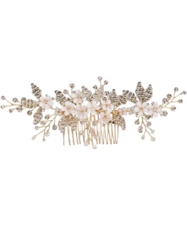 New 2025 Hair Combs Wedding Hair Clips Fashion Crystal Flower Headdress Hairpin For Diadem Pearls Headpiece Barrettes New For Jewelry Fashion Accessories Creative Gift - Buy Online on GoSupps.com