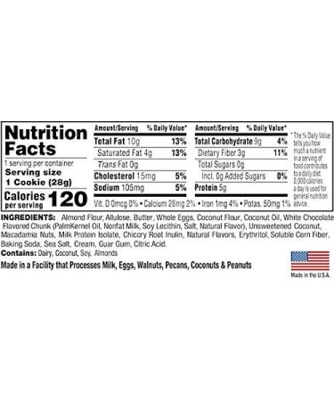 Bake City Cookie Plus Keto | Hawaiian Cookies (12 pack) 1oz | Gluten Free, 0g Sugar, 1.5g Net Carbs, Good Fats, 5g Protein, Kosher - No Artificial Flavors - Buy Online on GoSupps.com