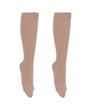 Compression Socks 23-32 mmHg Elastic Compression Stockings for Pain Swelling Varicose Veins Relief Closed Toe Knee High(Middle)