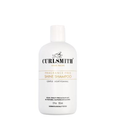 CURLSMITH - Shine Shampoo  Gentle  Sensitive  Fragrance Free Cleanser for All Curl and Hair Types  Vegan (12 fl oz) 12 Fl Oz (Pack of 1)