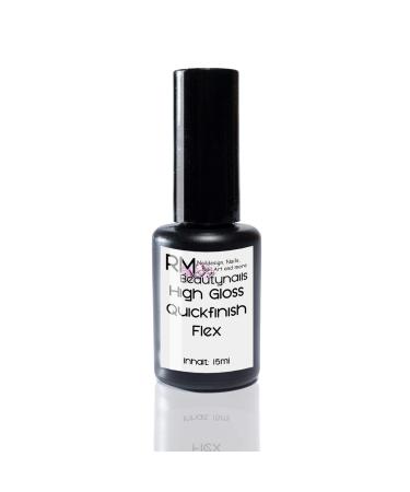UV gel quick finish without sweat layer high gloss LED nail gel top coat gel nails 1x 15ml (1 pack)