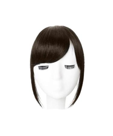 Bangs Hair Clip Black Brown Hair Bangs Clip in Sweeping Side Fringe Fake False Bang Extensions Natural Synthetic Hairpiece Hair Piece Bangs Clip in Hair(Color:3)