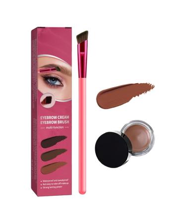 Eyebrow Care Kit 4d Laminated Waterproof Multi Function Eyebrow Brush for Women Hair Stroke Ultra-Brow Brush with Eyebrow Cream Sweat-proof Long-Lasting Not Easy to Remove Makeup(Light Brown)