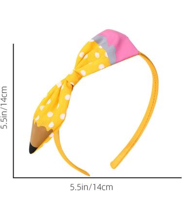 Fovolat Cute Headbands for Girls | Yellow Pencil Back to School Headwear - Hair Accessory Styling Decorations Cute Bow Hair Clips for School Kindergarten Combination 2 1 count (Pack of 1) - Buy Online on GoSupps.com