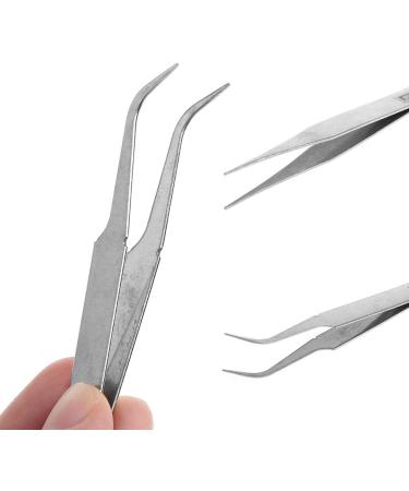 Premium Stainless Steel Curved Tip Tweezers for Eyelash Extensions & Nail Art | International Shipping - Buy Online on GoSupps.com